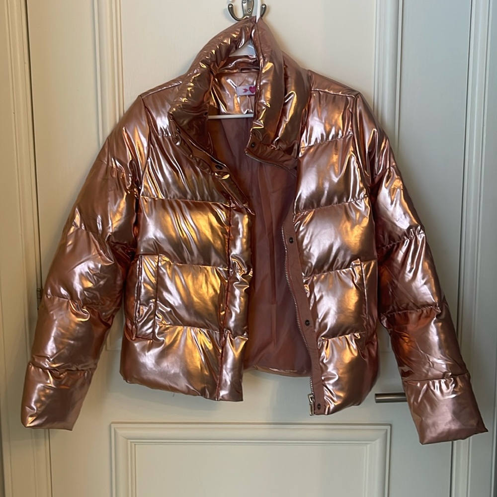 Rose gold puffer